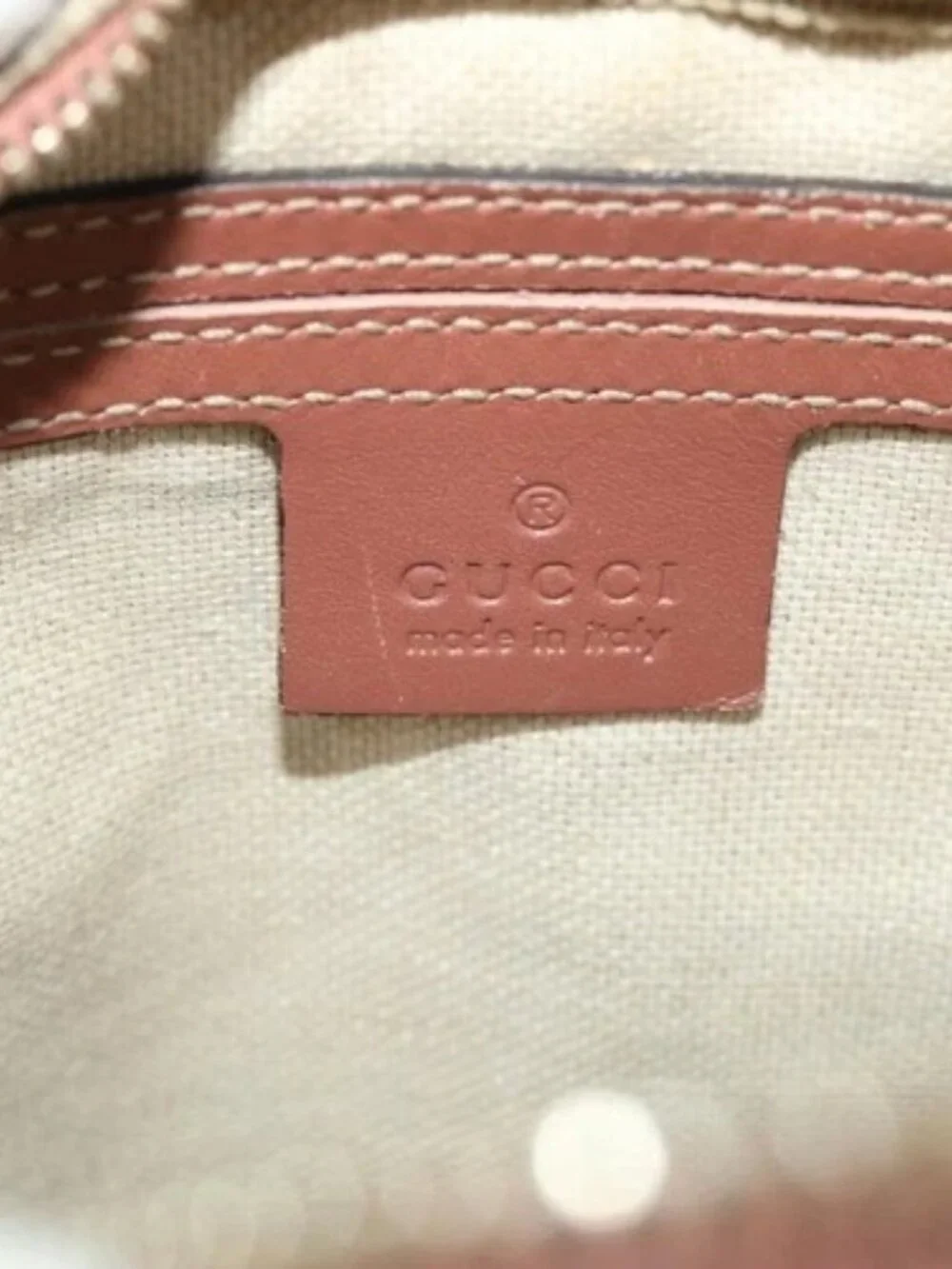 GUCCI GG Canvas Shoulder Bag PVC Leather Beige - Picture 14 of 16